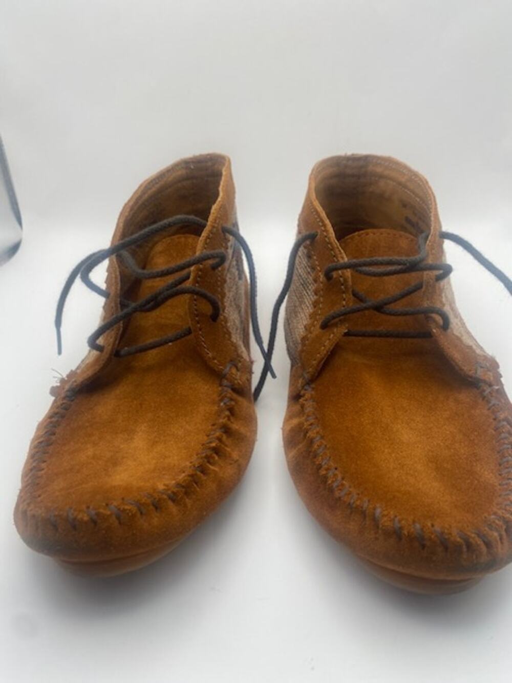 Minnetonka 572  Leather Suede Moccasin Shoes Brown Women’s 9.5